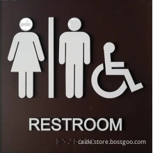Custom ADA braille signage outdoor restroom sign